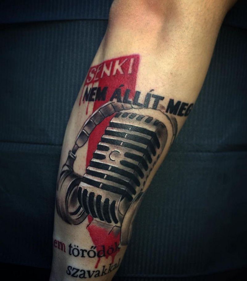 30 Unique Microphone Tattoos You Must Try