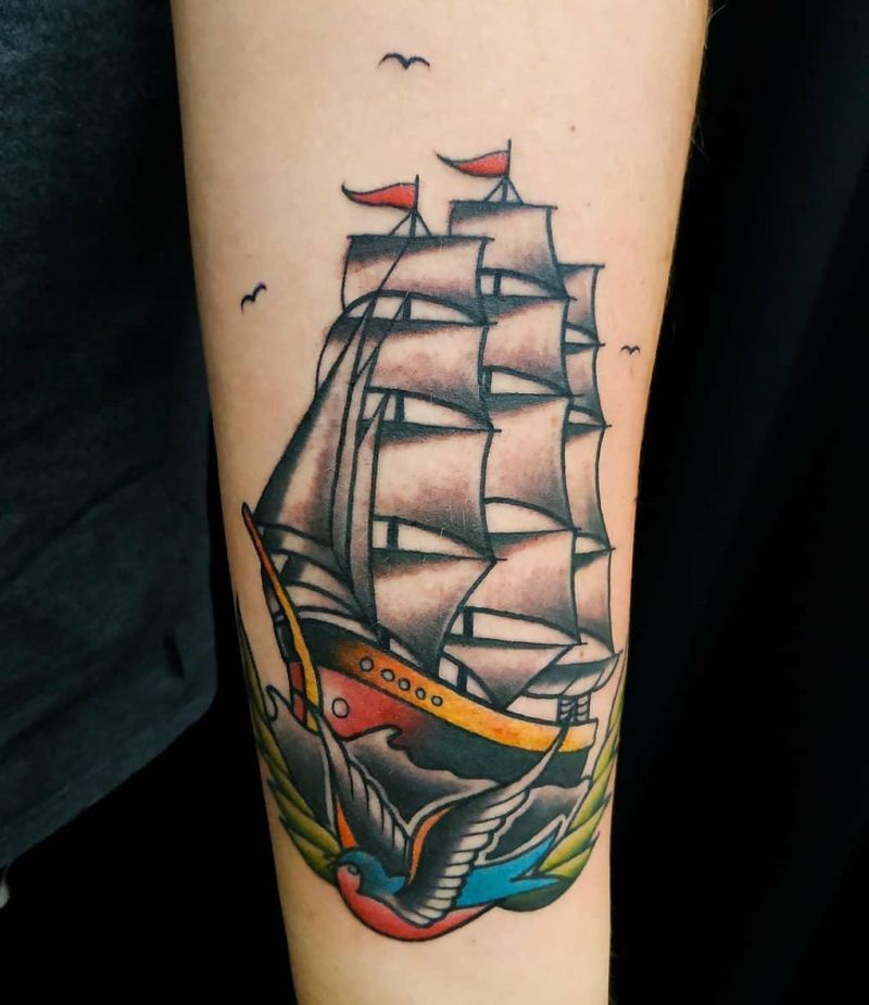 30 Great Ship Tattoos You Must Try