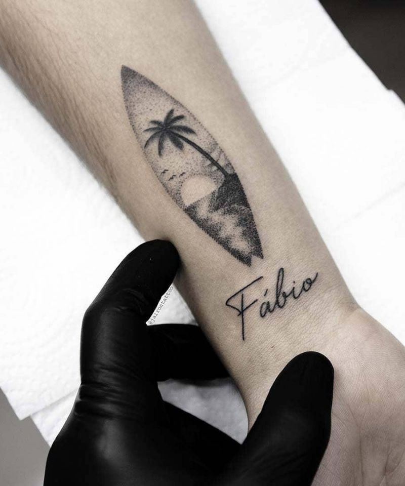 30 Unique Surf Board Tattoos You Must Love