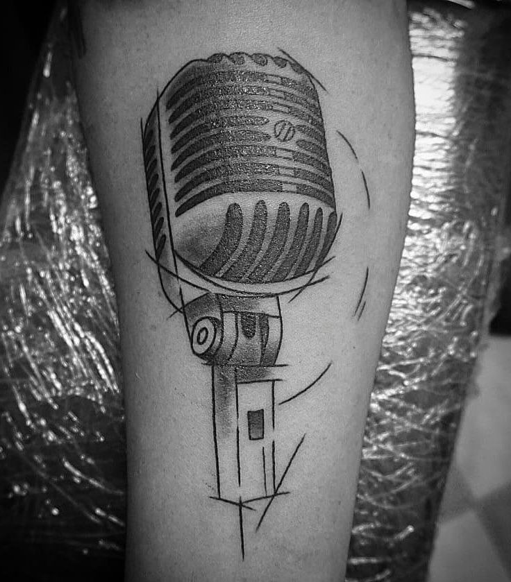 30 Unique Microphone Tattoos You Must Try