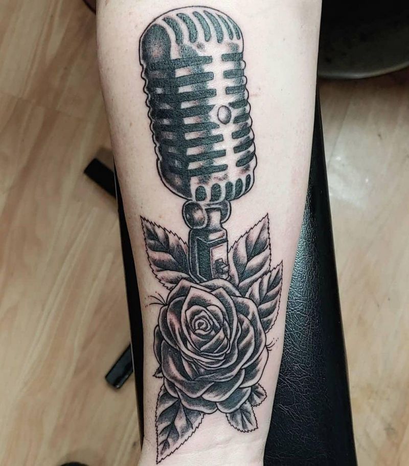 30 Unique Microphone Tattoos You Must Try