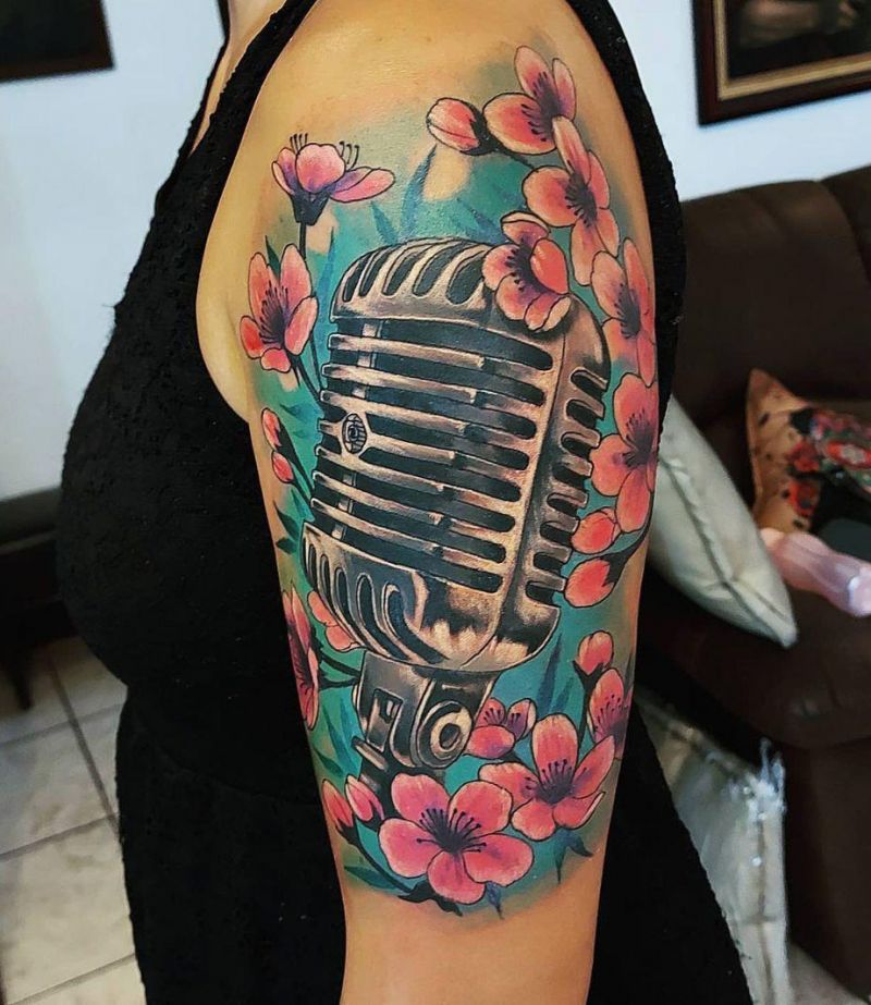 30 Unique Microphone Tattoos You Must Try