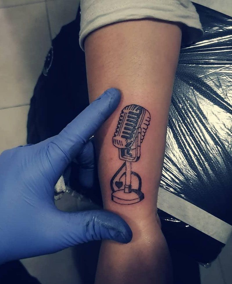 30 Unique Microphone Tattoos You Must Try