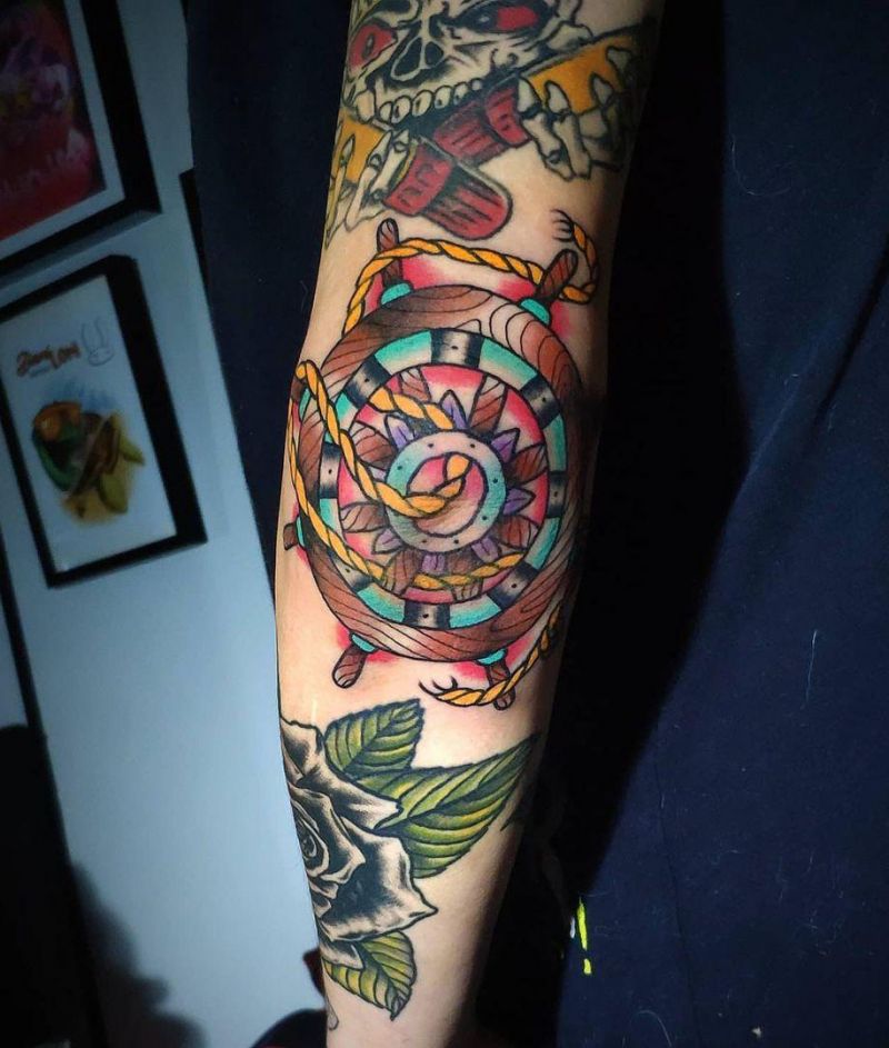 30 Cool Rudder Tattoos You Will Love