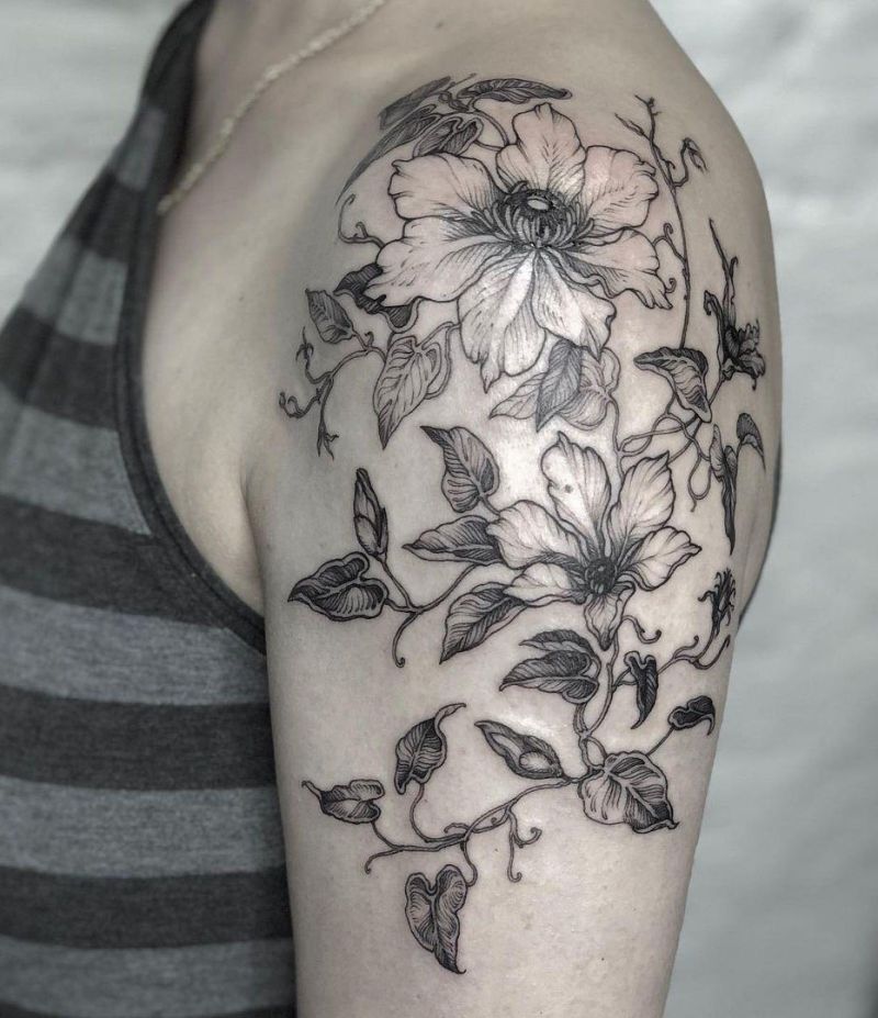 30 Elegant Clematis Tattoos You Can Copy