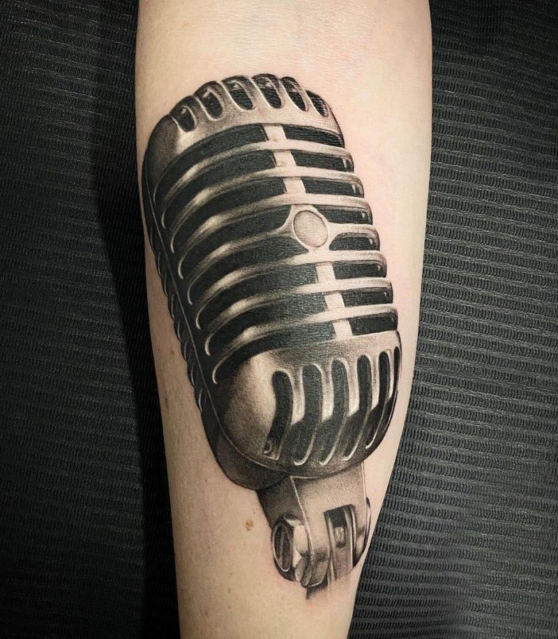 30 Unique Microphone Tattoos You Must Try