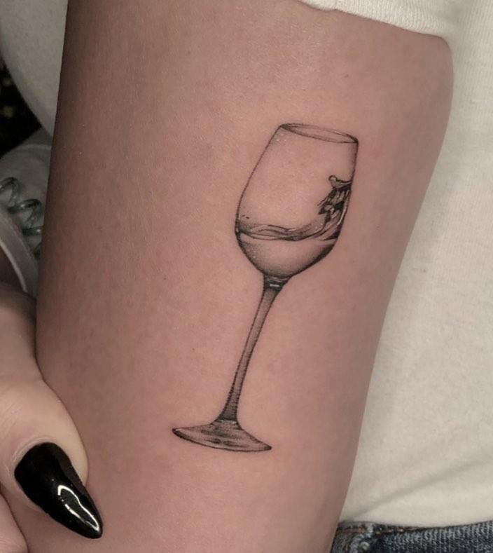 30 Elegant Wine Glass Tattoos You Must Try