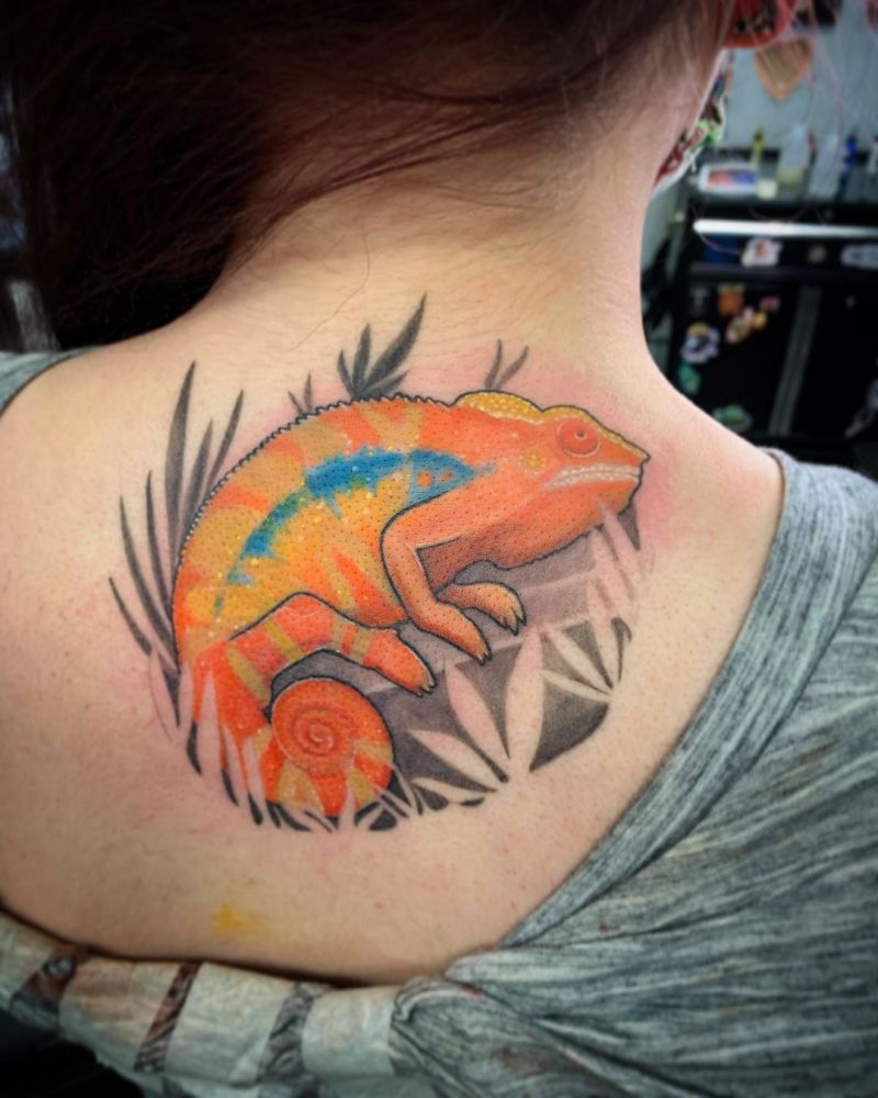 30 Unique Chameleon Tattoos You Must Love