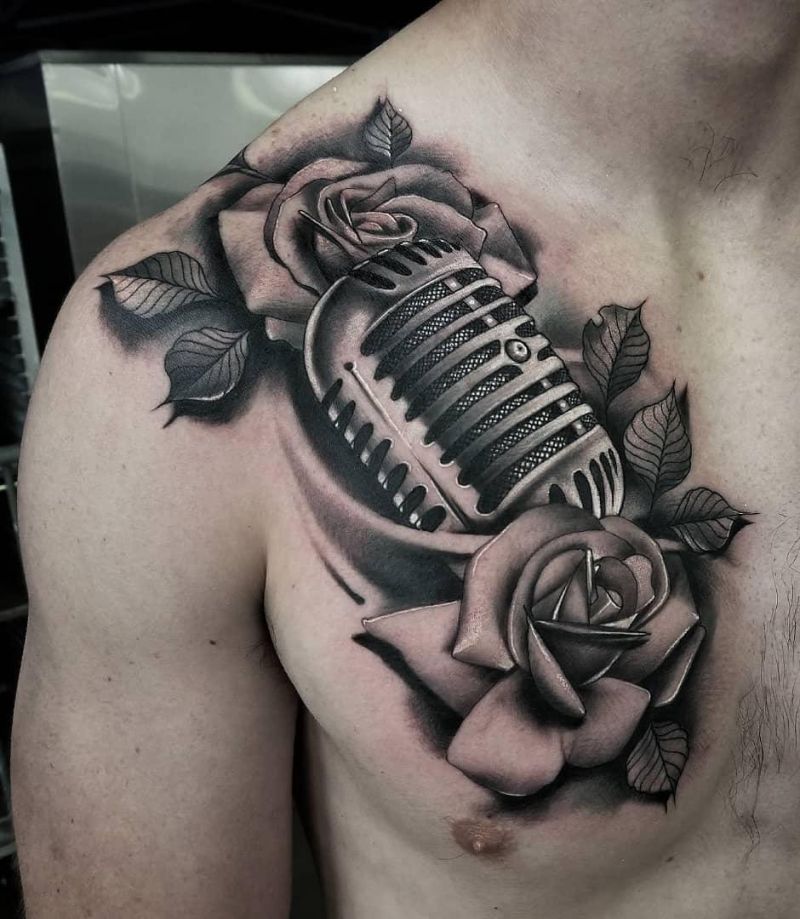 30 Unique Microphone Tattoos You Must Try