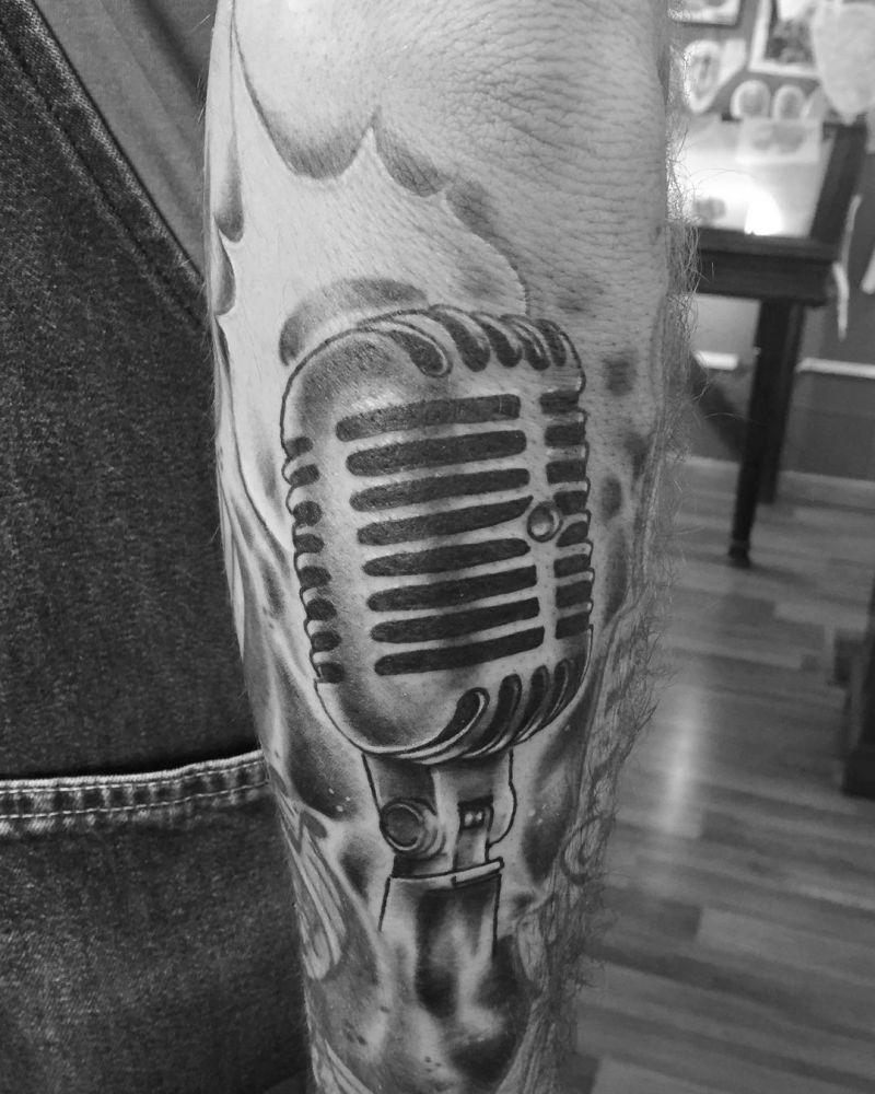 30 Unique Microphone Tattoos You Must Try