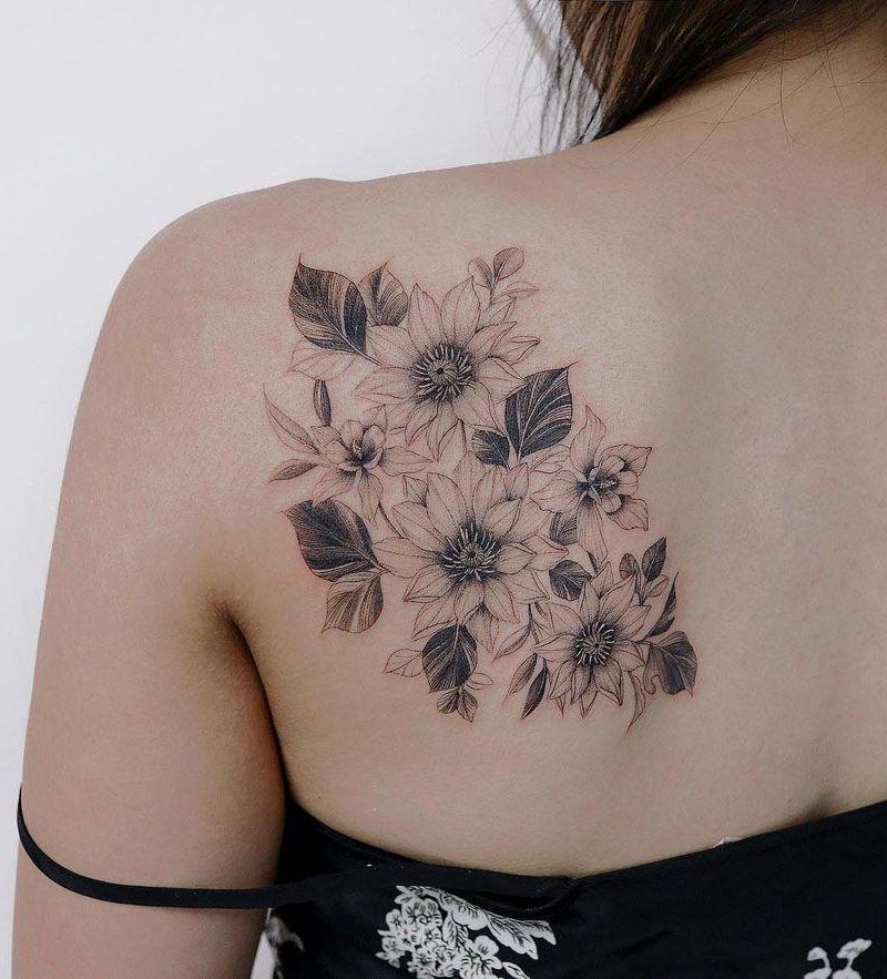 30 Elegant Clematis Tattoos You Can Copy