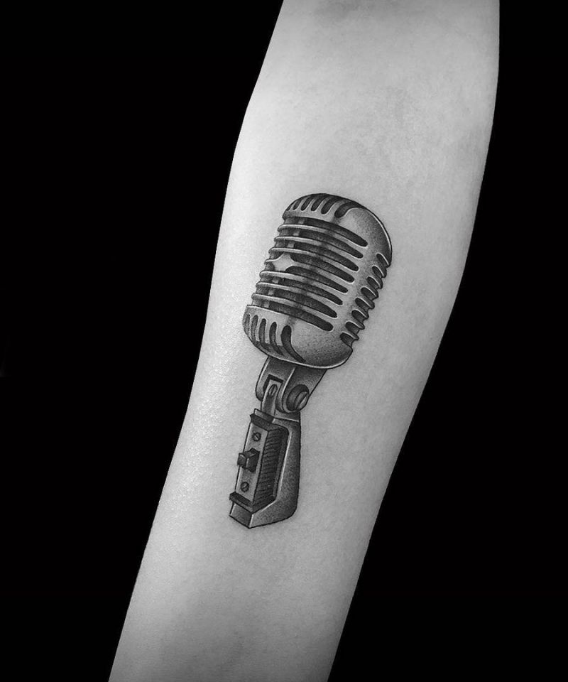 30 Unique Microphone Tattoos You Must Try