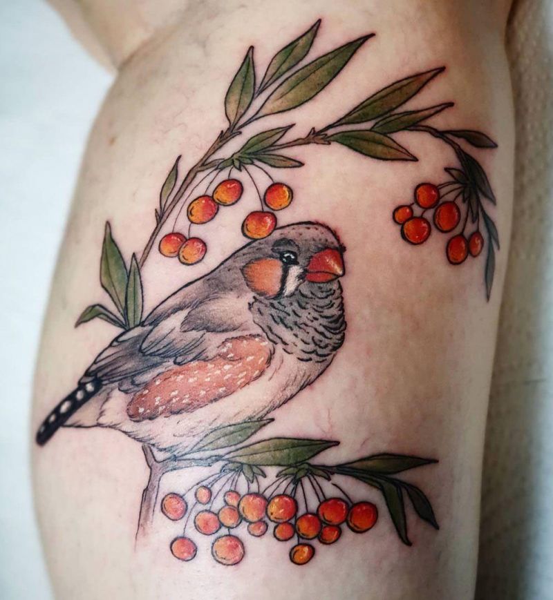 30 Elegant Finch Tattoos You Must Love