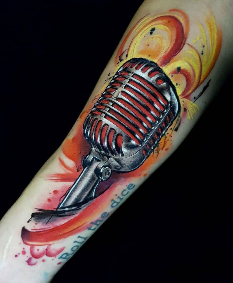 30 Unique Microphone Tattoos You Must Try