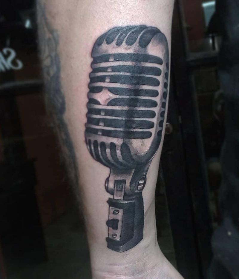 30 Unique Microphone Tattoos You Must Try