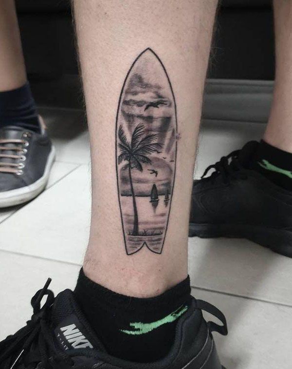30 Unique Surf Board Tattoos You Must Love