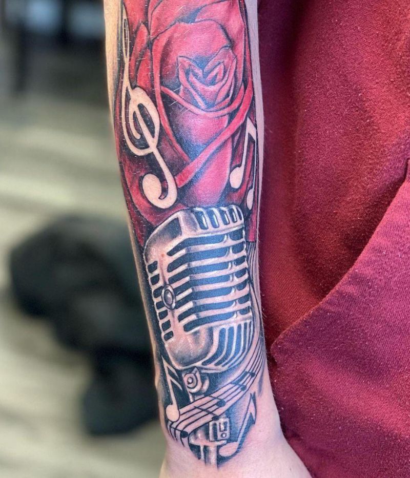 30 Unique Microphone Tattoos You Must Try