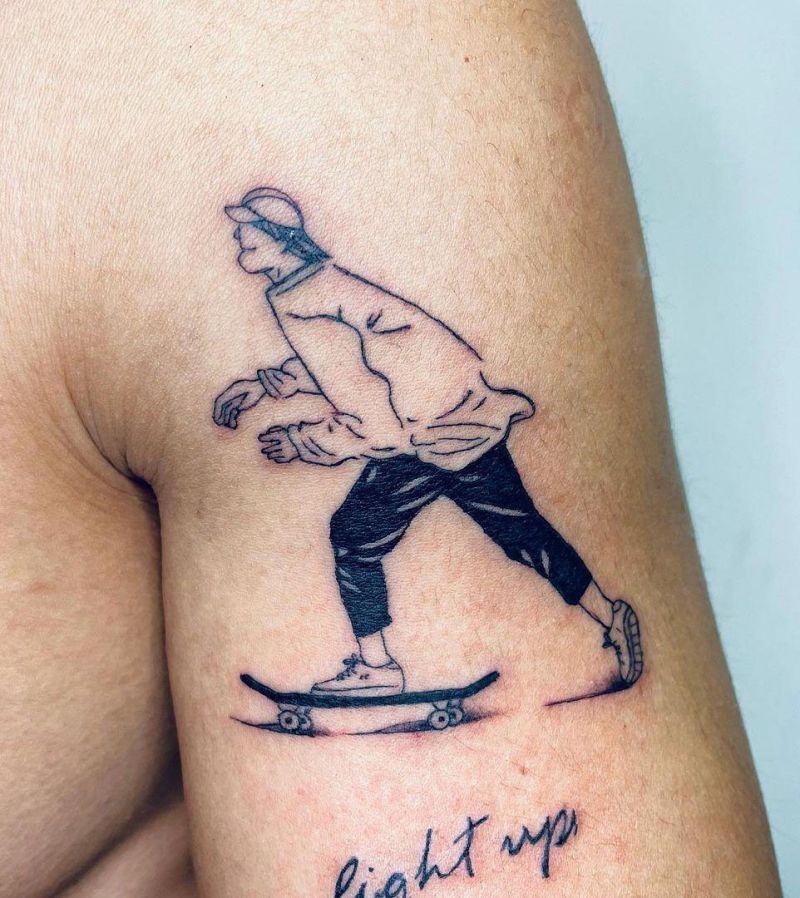 30 Unique Skateboard Tattoos You Will Love