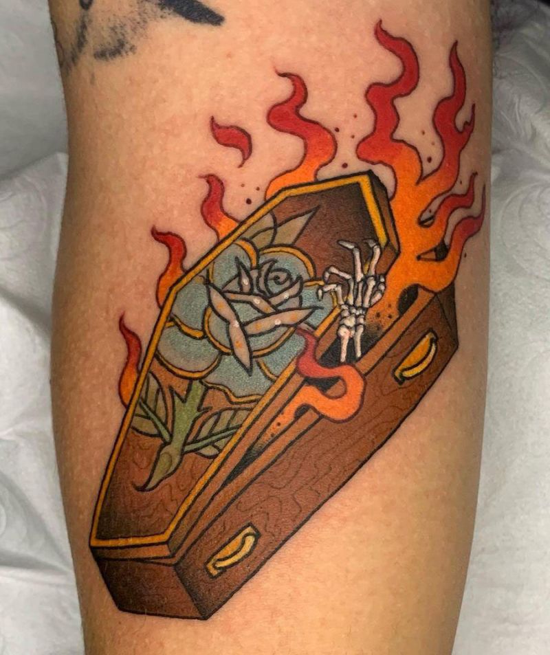 30 Unique Coffin Tattoos for Your Inspiration