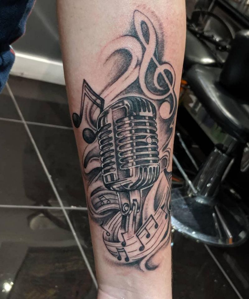 30 Unique Microphone Tattoos You Must Try