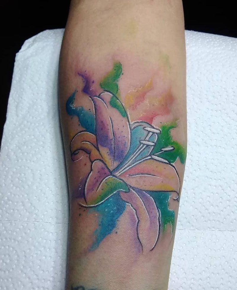 30 Elegant Watercolor Flower Tattoos Make You Attractive