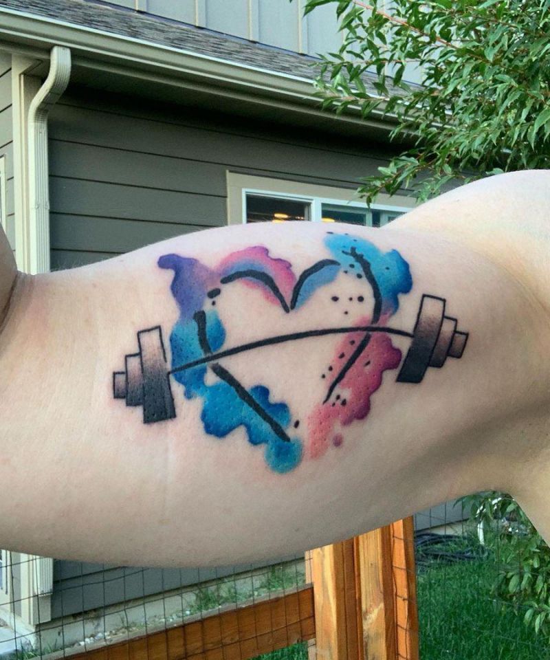 30 Unique Barbell Tattoos to Inspire You