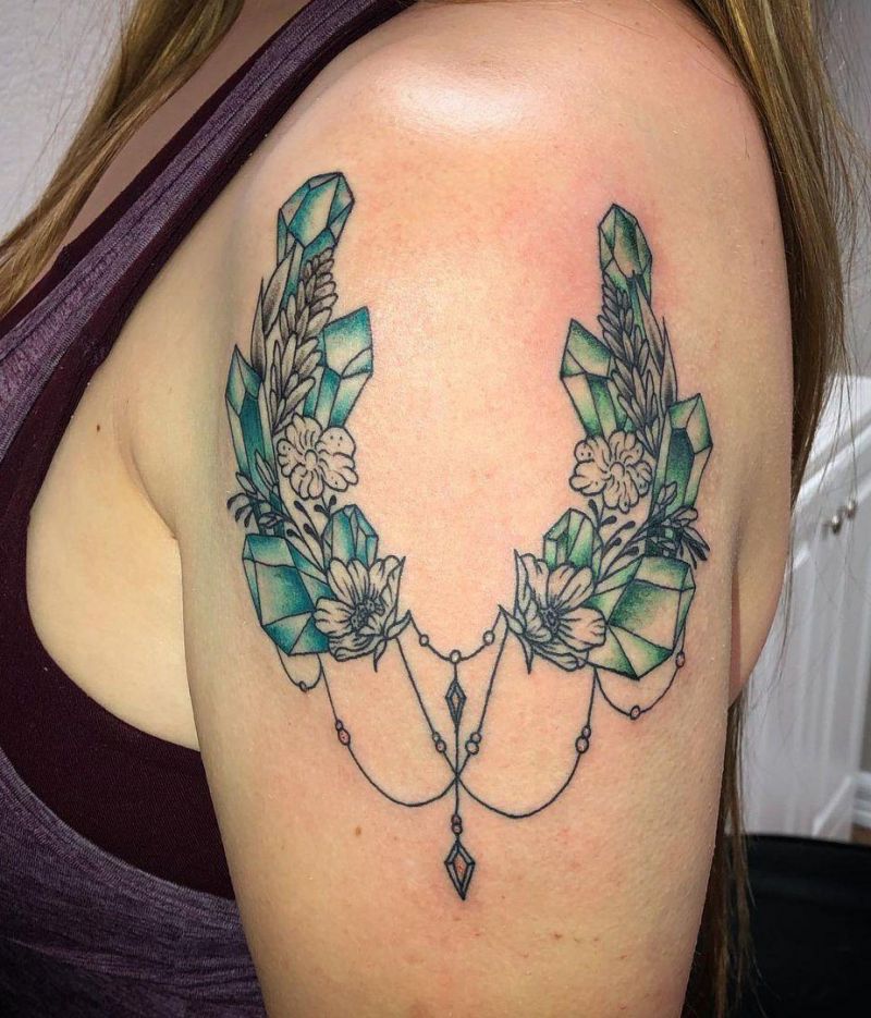 30 Elegant Crystal Tattoos to Inspire You