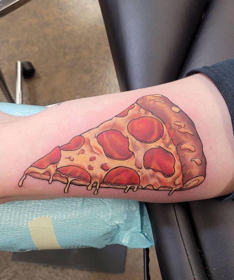 30 Unique Pizza Tattoos to Inspire You