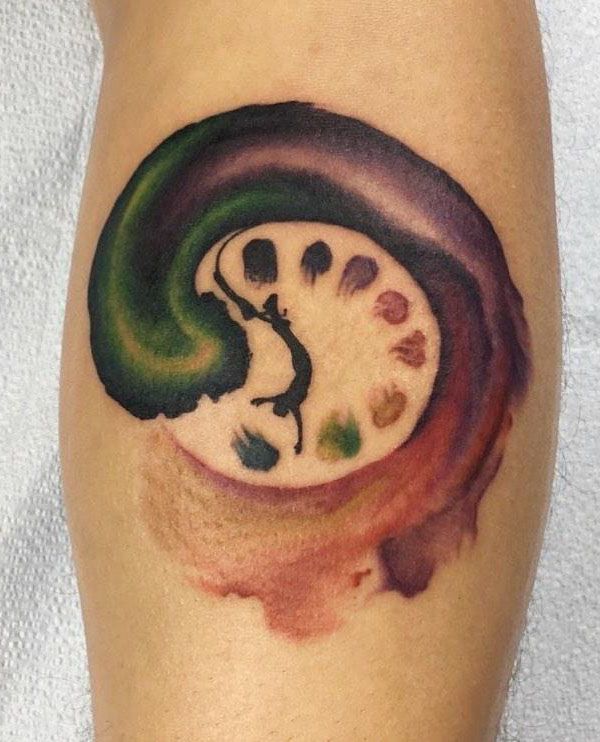 30 Elegant Paint Palette Tattoos Make You Attractive