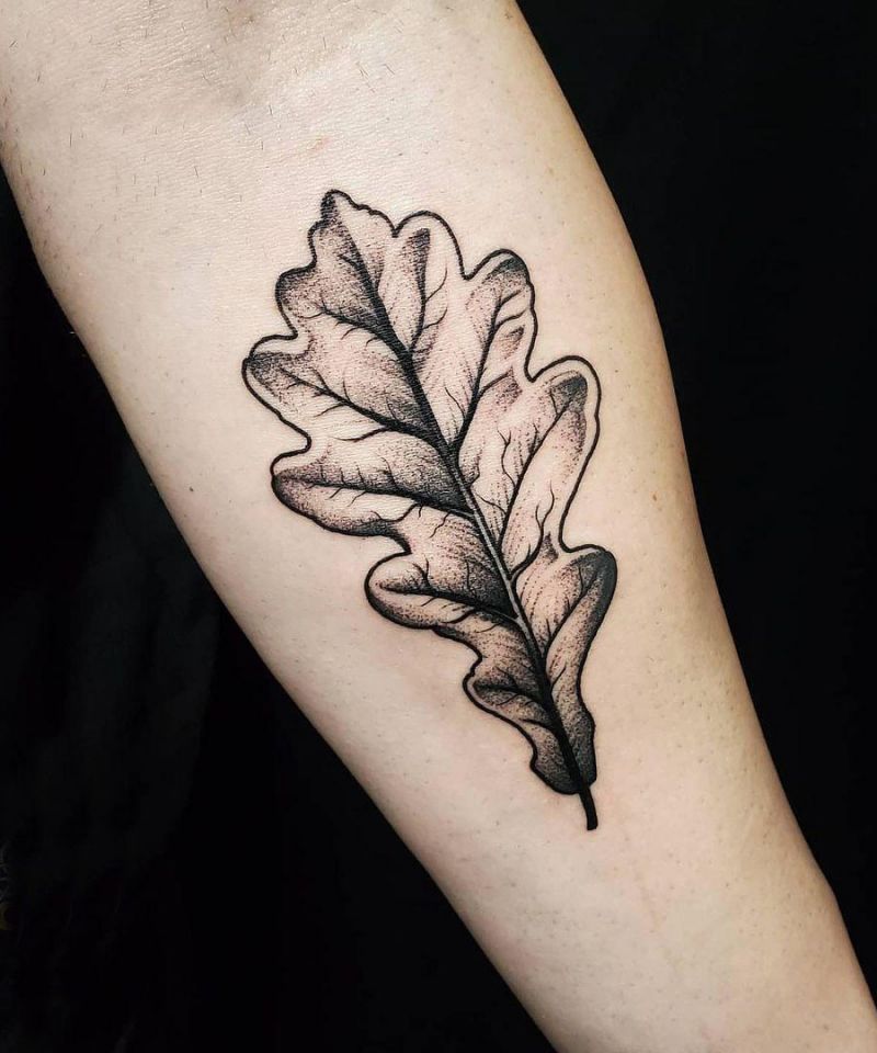 30 Elegant Oak Leaf Tattoos Make You Attractive