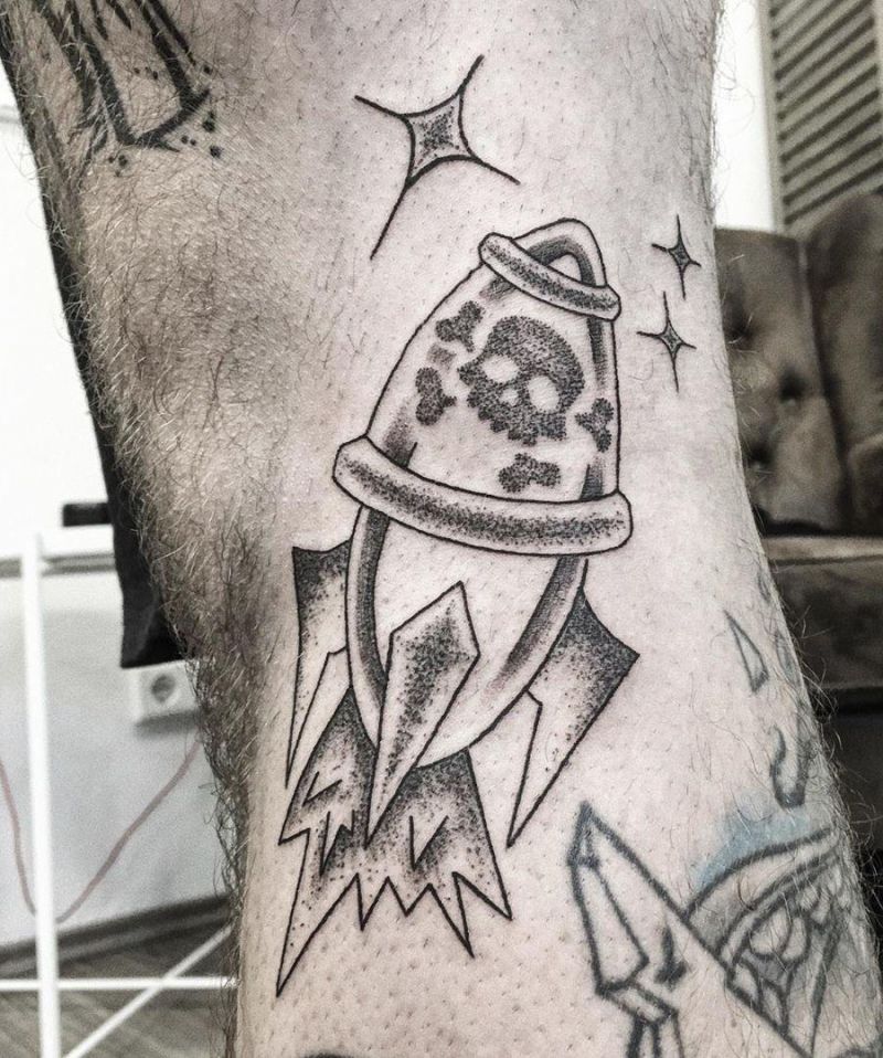 30 Unique Rocket Tattoos You Need to Copy