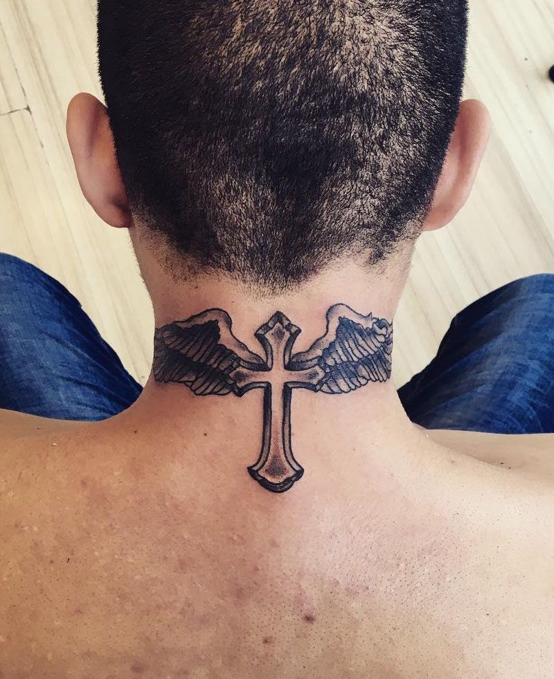30 Elegant Cross with Wings Tattoos You Must Try