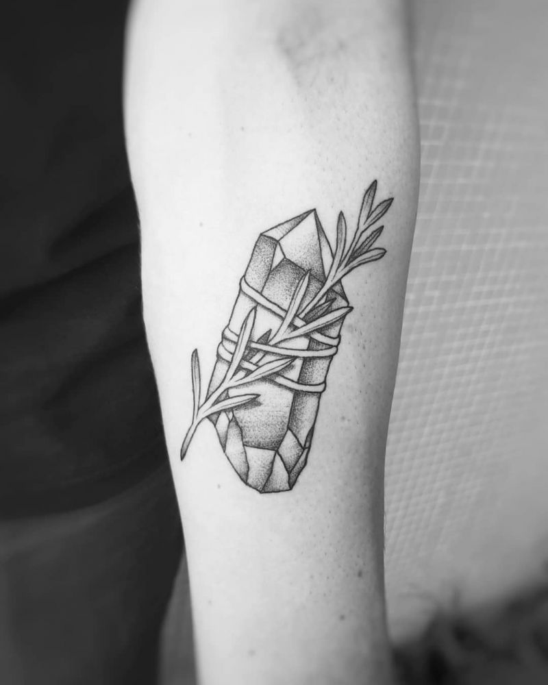 30 Elegant Crystal Tattoos to Inspire You