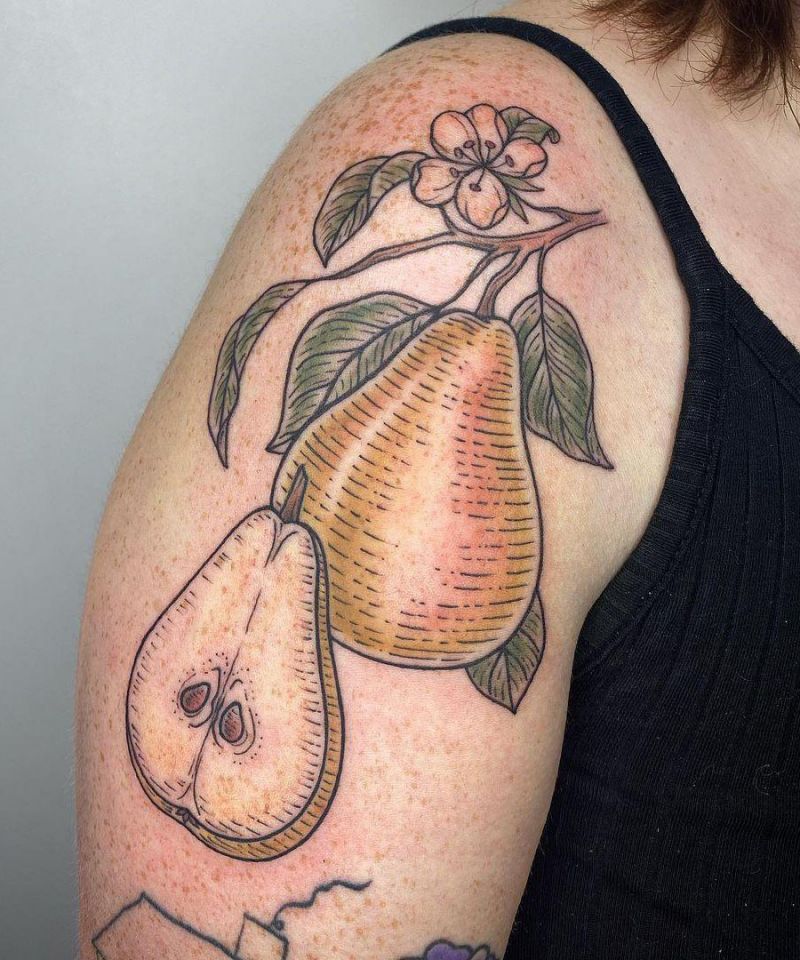 30 Elegant Pear Tattoos You Can Copy