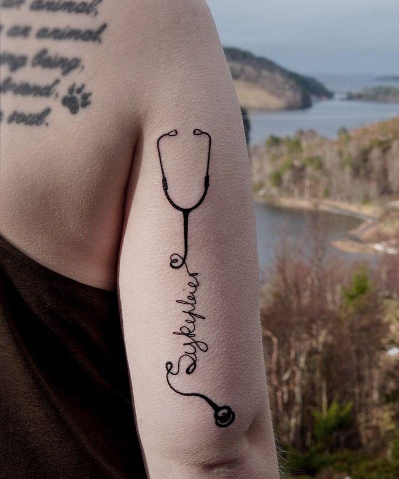 30 Unique Stethoscope Tattoos to Inspire You