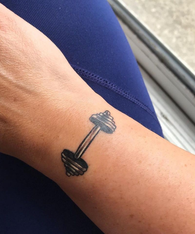 30 Unique Barbell Tattoos to Inspire You