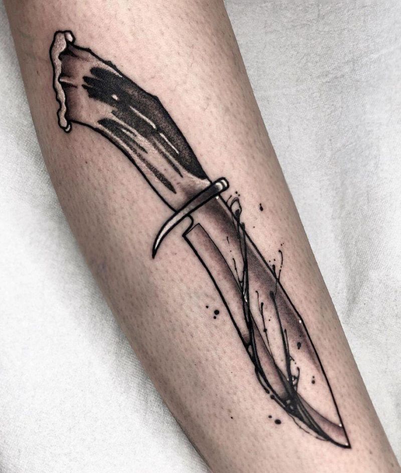 30 Elegant Knife Tattoos You Can Copy