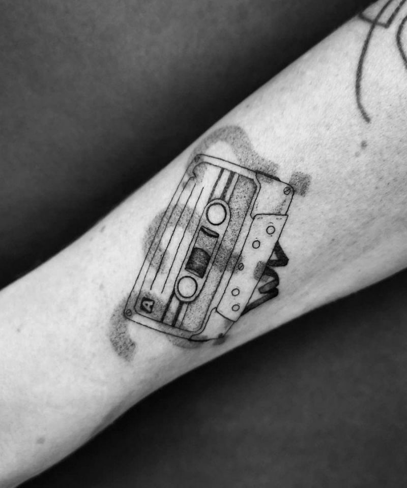 30 Elegant Tape Tattoos You Must Love