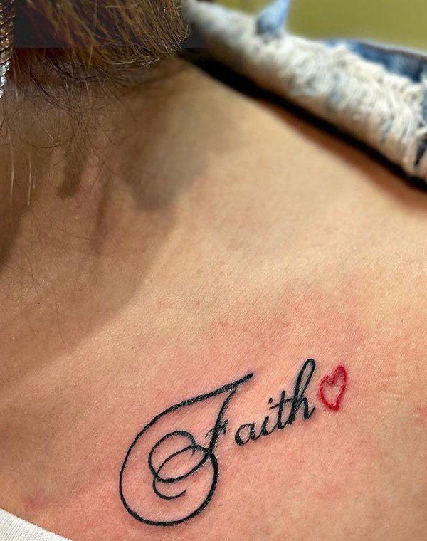 30 Elegant Faith Tattoos You Must Love
