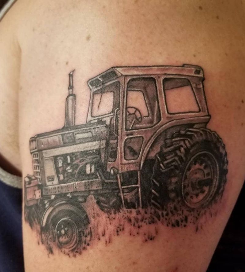 30 Unique Tractor Tattoos You Must Love