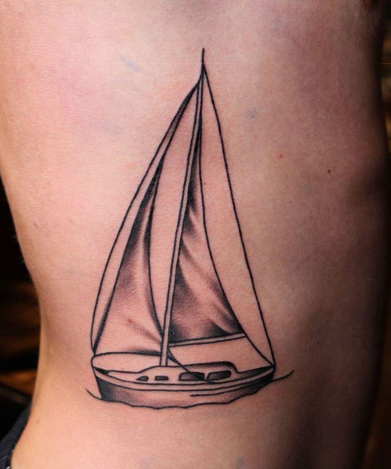 30 Elegant Sailboat Tattoos Make You Attractive