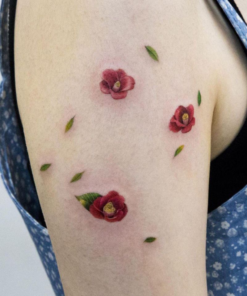 30 Elegant Camellia Tattoos You Can Copy