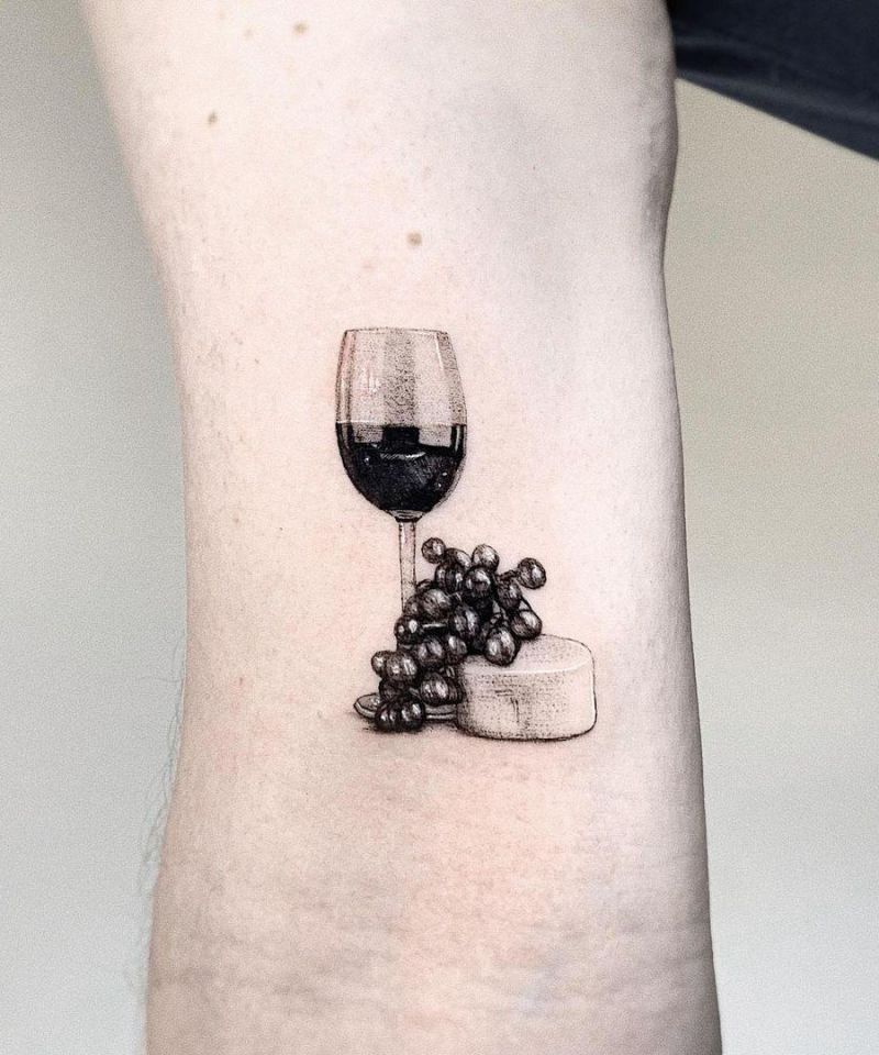 30 Amazing Wine Tattoos Make You Attractive