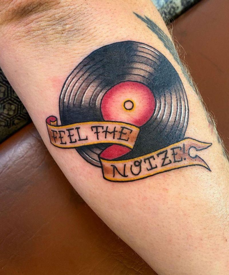 30 Unique Vinyl Tattoos to Inspire You