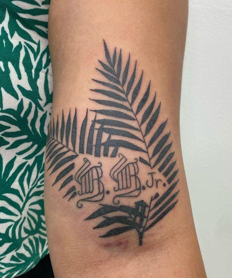 30 Elegant Palm Leaf Tattoos Make You Attractive