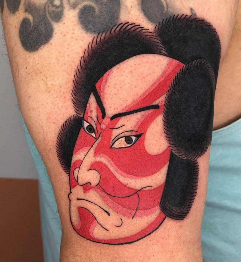 30 Unique Kabuki Tattoos to Inspire You