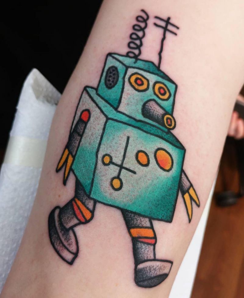 30 Unique Robot Tattoos to Inspire You