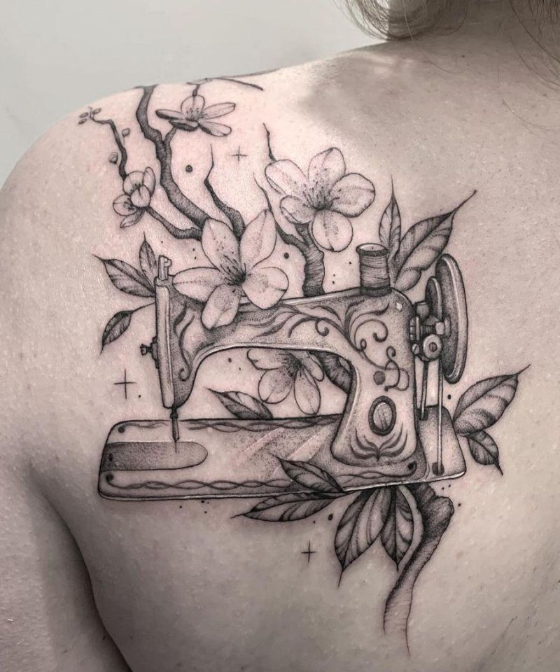 30 Elegant Sewing Machine Tattoos You Must Try