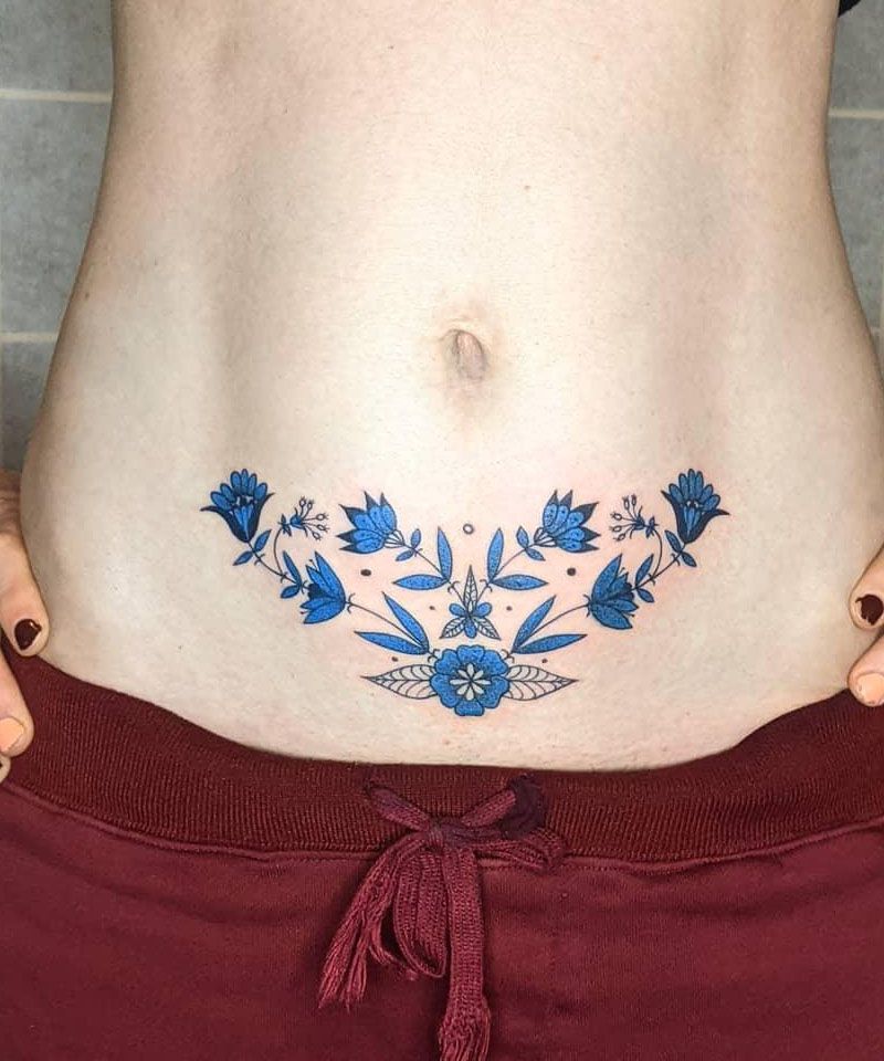 30 Elegant Blue Tattoos You Must Love