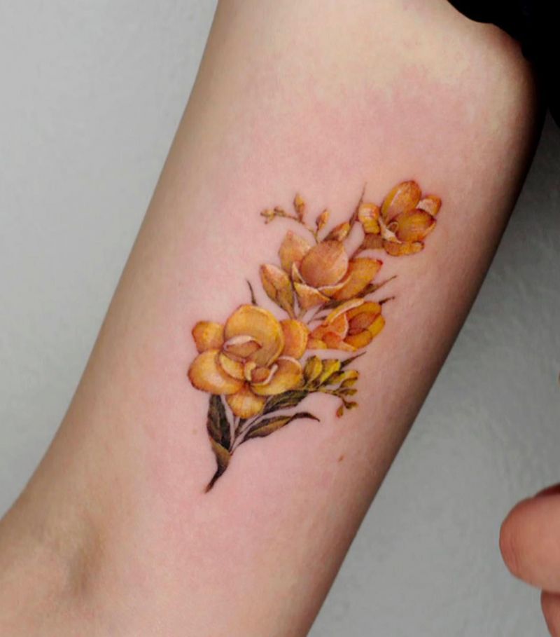 30 Elegant Freesia Tattoos Make You Attractive